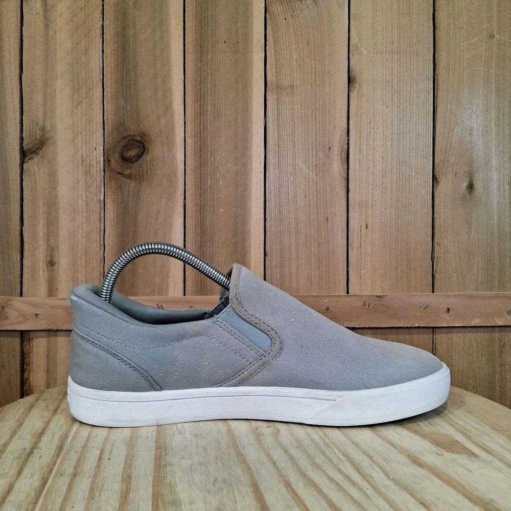 Kizik‎ Venice Shoes Womens 9 Gray Canvas Slip On Comfort Hands Free Sneakers